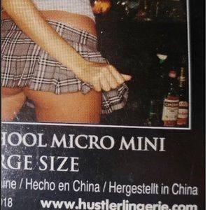 Hustler // NEW micro mini skirt plaid schoolgirl
